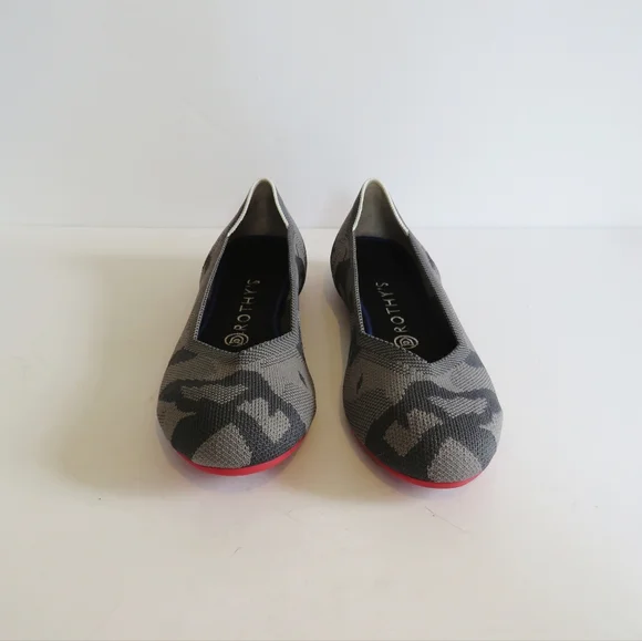 Rothy's Retired Gray Camo Round Toe Ballet Flats - Picture 5 of 12